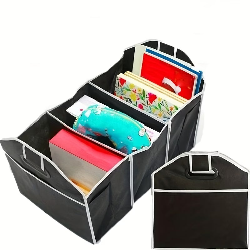 Foldable Car Boot Organiser – 3-Compartment Storage Bag for SUV, Truck, Van & Sedan