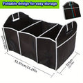 Foldable Car Boot Organiser – 3-Compartment Storage Bag for SUV, Truck, Van & Sedan