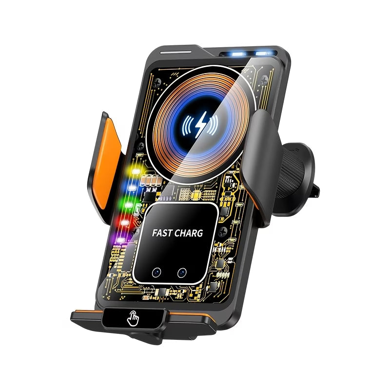 3-in-1 Car Phone Holder with 15W Wireless Charging & Power Bank – Magnetic Vent Mount