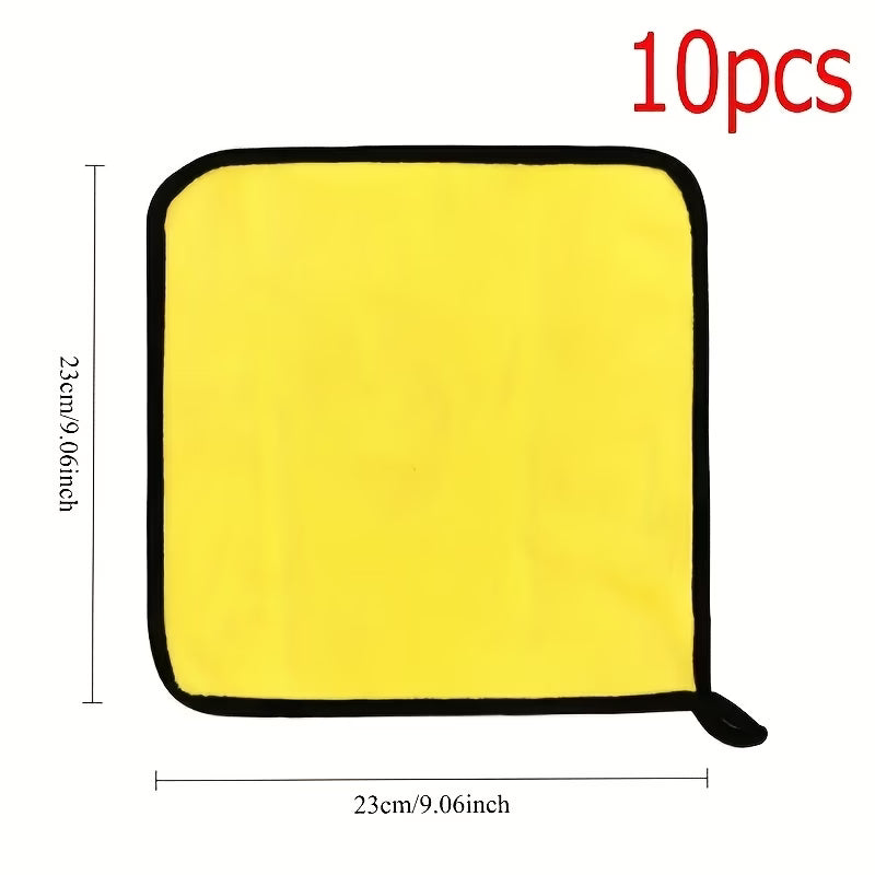 Premium Microfiber Car Detailing Cloths – Pack of 10, Ultra-Soft & Absorbent