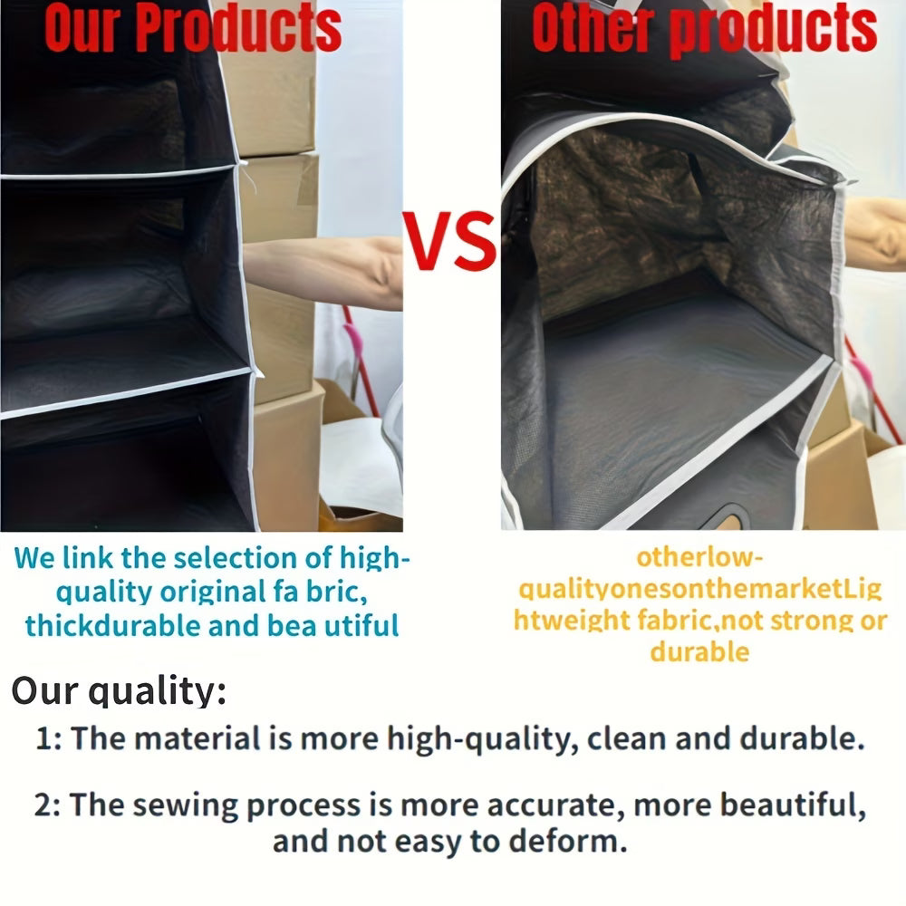 Foldable Car Boot Organiser – 3-Compartment Storage Bag for SUV, Truck, Van & Sedan