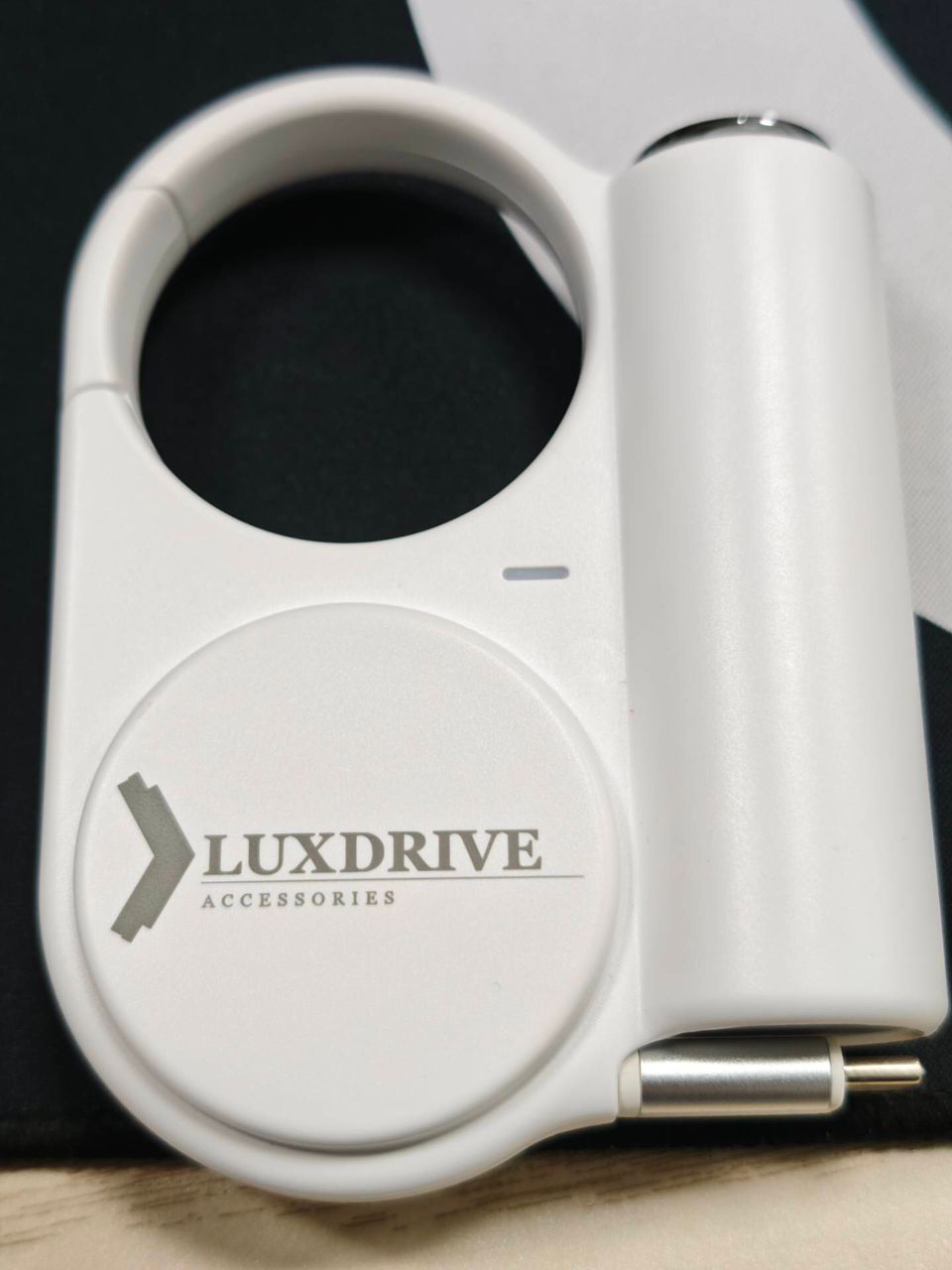 LuxDrive 5000mAh Portable Charger with Retractable Cable, SOS Flashlight & Fast Charging — Outdoor Power Bank