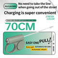LuxDrive 5000mAh Portable Charger with Retractable Cable, SOS Flashlight & Fast Charging — Outdoor Power Bank