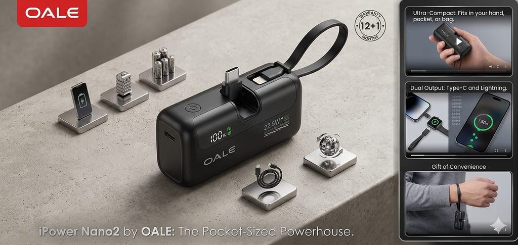 Small Portable Power Bank – 5000mAh Fast Charging, Lightweight & Compact