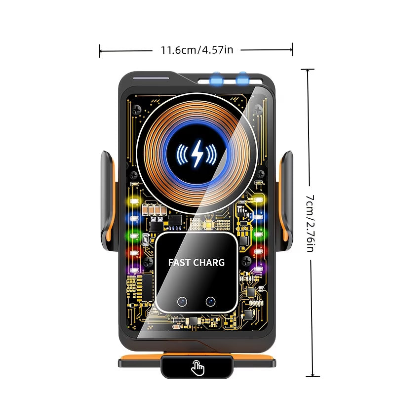 3-in-1 Car Phone Holder with 15W Wireless Charging & Power Bank – Magnetic Vent Mount