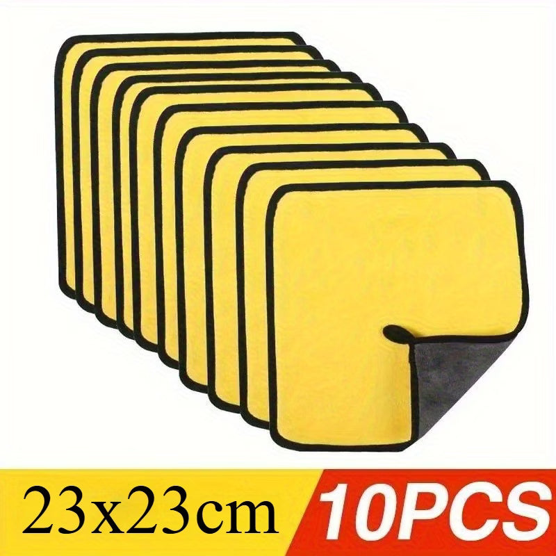 Premium Microfiber Car Detailing Cloths – Pack of 10, Ultra-Soft & Absorbent