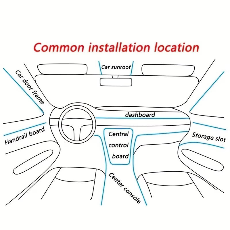 RGB LED Car Interior Ambient Light Strips – USB Powered, Music Sync, DIY Atmosphere Lighting