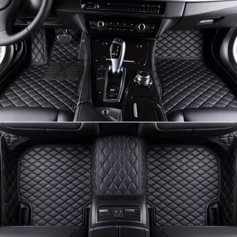 Luxury PU Leather Car Floor Mats – 5-Piece Set, All-Weather Non-Slip, Universal Fit