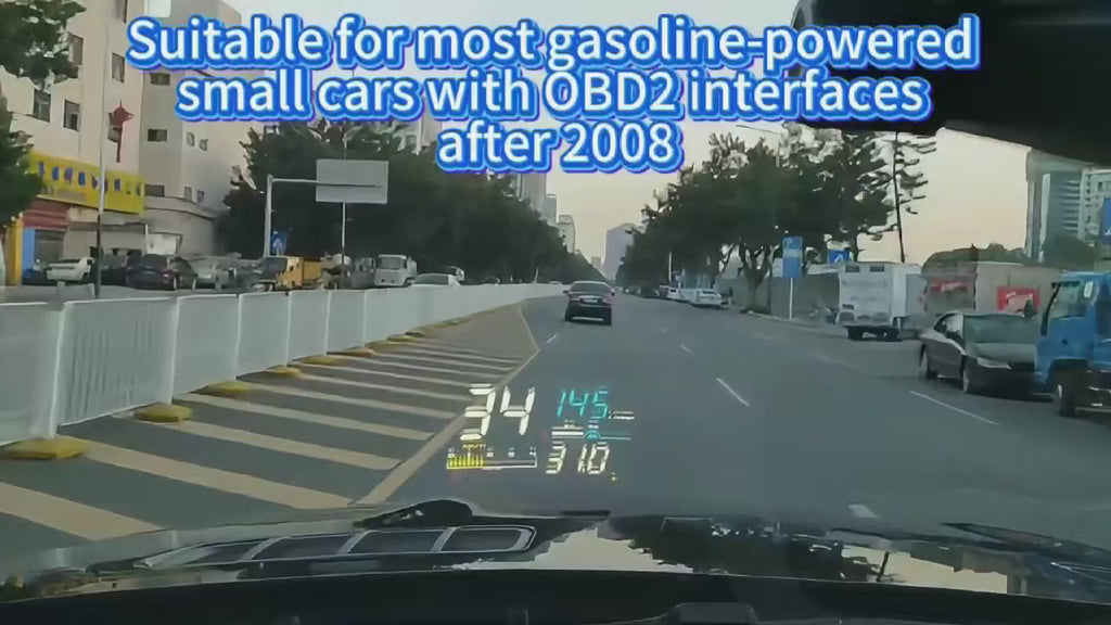LuxDrive HUD Pro — OBD2 Head-Up Display Smart Driving Computer with Speed, Fuel & Temperature Display