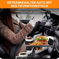 360° Rotating Car Cup Holder Tray with Phone Slot & Console Organizer